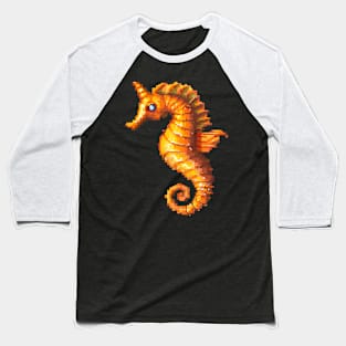 Seahorse in Pixel Form Baseball T-Shirt